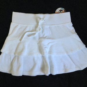 White terry cotton skirt, NWT, Girls 8